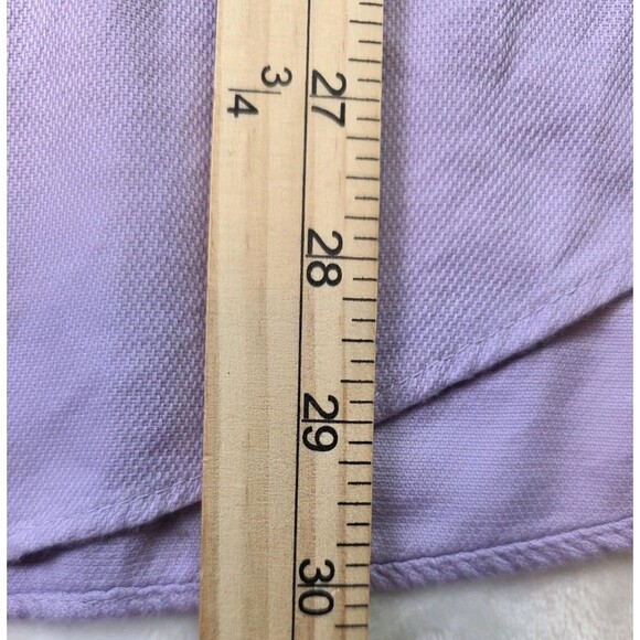 Calvin Klein Mens 17.5 Slim Fit Purple Long Sleeve Button Up Shirt - Picture 8 of 8